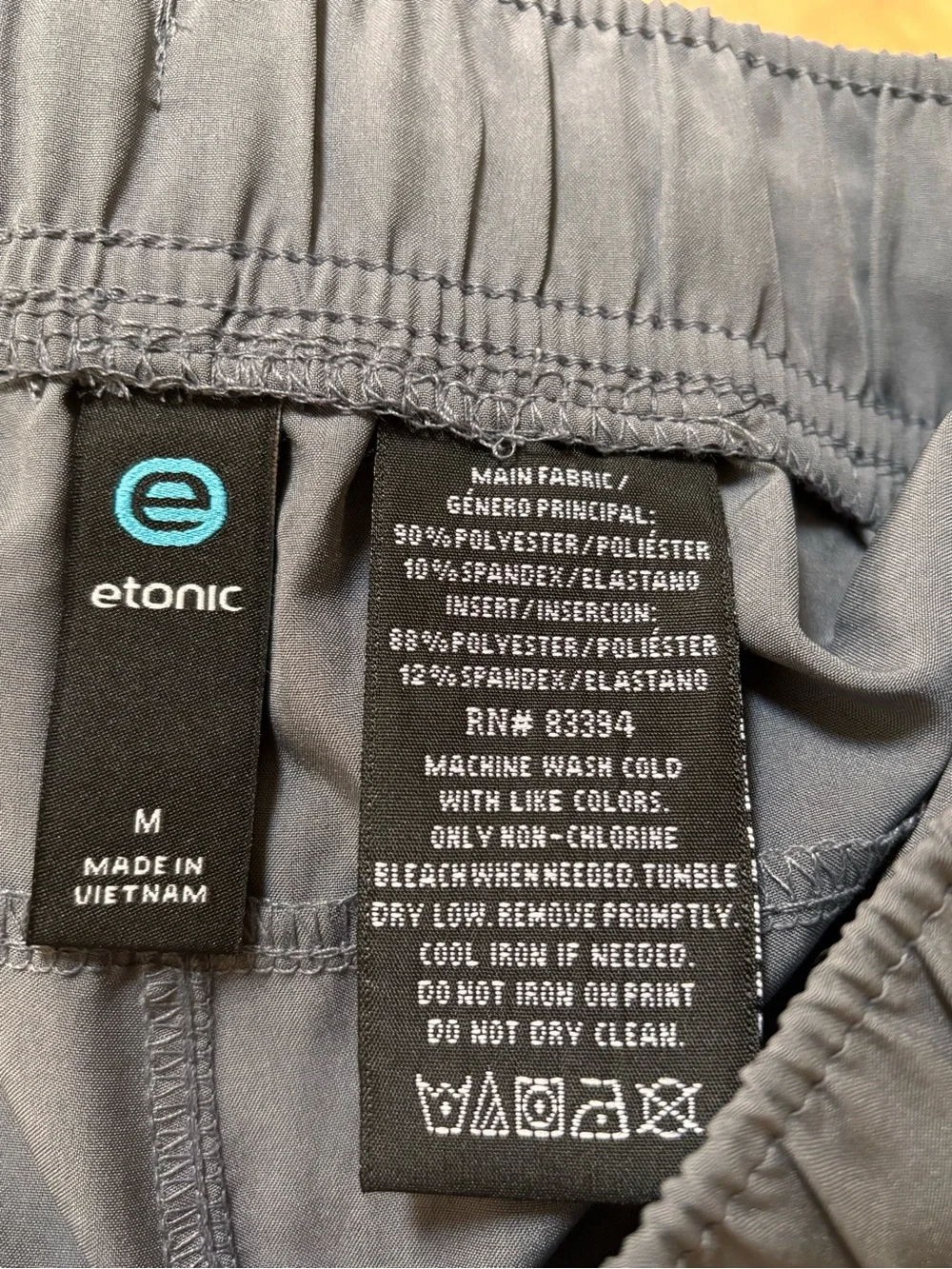 Etonic Grey Lightweight Men’s Hybrid Pant Zipper Pockets Size Medium